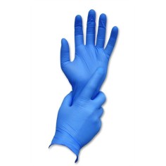 Cutie 100x Manusi Nitril, Serix, Medicale, de Unica Folosinta, Texturate, Nepudrate, Albastre