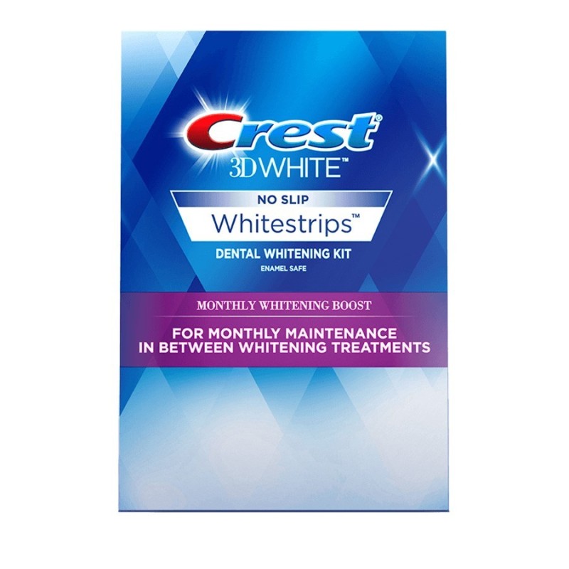 Cutie 12x Plicuri, Benzi Albirea Dintilor, Crest, 3D White, Monthly Whitening Boost, 10% Concentratie, 12 zile