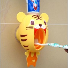 Dispenser. Dispenser, Toothpaste, Tiger Model, Suction Cup Attachment, Strong Adhesion, Universal Size