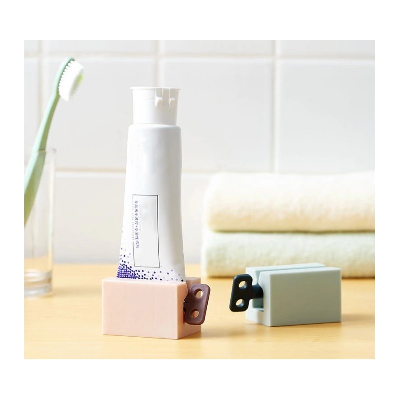 Storcator Tub, ZAMO, pentru Pasta de Dinti, Gel sau Crema, cu Cheie, Plastic PP, Intrebuintare Universala, Rose