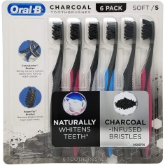 Set 6x Periute de Dinti, Oral-B, CrossAction cu Carbune Activ, Albeste Dintii in Mod Natural, Soft