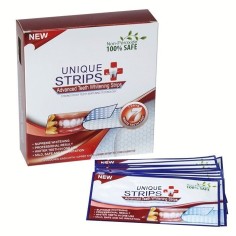 Benzi Albirea Dintilor, Unique Strips, Fara Peroxid, Cutie 14 plicuri, 28 benzi 2