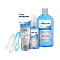 Set Igiena Dentara, Philips, Sonicare, BreathRX, Impotriva Respiratiei Mirositoare, 2x Raclete Linguale, Pasta, Apa de Gura 2
