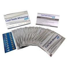 Box 14x Sachets, Teeth Whitening Strips, Cool Whitening, Peroxide Free, 14 Days