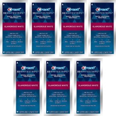 Set 7x Envelopes, Teeth Whitening Strips, Crest 3D Whitestrips, Glamorous White, Whitening Level 8