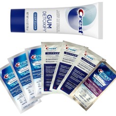 Set 7x Benzi Albirea Dintilor si Pasta de Dinti, Crest 3D White, Gum Detoxify, Rezultate Profesionale in 7 Zile