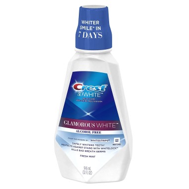 Apa de Gura, Crest, 3D White, Glamorous White, fara Alcool, Albirea Dintilor, 946ml