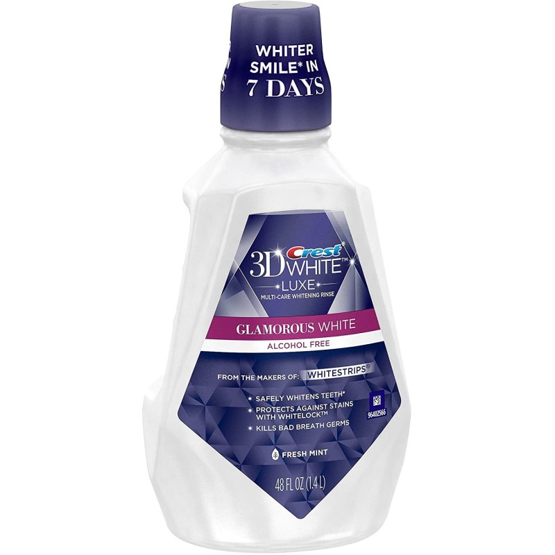 Apa de Gura, Crest 3D Glamorous White, Efect Intensiv de Albire, 1400ml