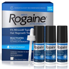 Solutie 3 Luni, Rogaine, Minoxidil, 5%, Tratament Impotriva Caderii Parului, 3x 60ml