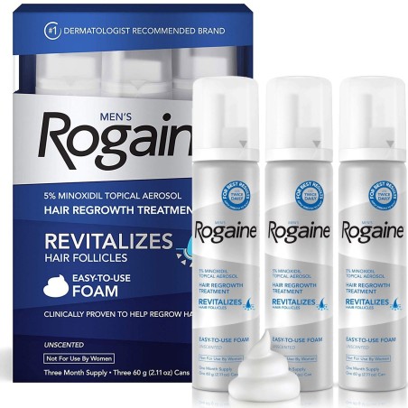 Spuma 3 Luni, Rogaine, Minoxidil, 5%, Tratament Impotriva Caderii Parului, 3x 60ml