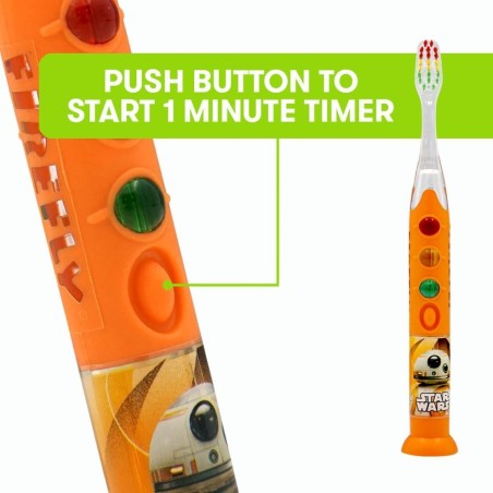 Periuta de Dinti Electrica pentru Copii, Firefly, Star Wars, Cronometru 1 min, Ventuza Stand-Up
