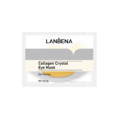 Masca de ochi, Lanbena, 24K Gold, cu Cristal de Colagen si Aur 24K, Anticearcane, 3gr