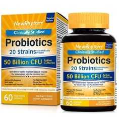 Probiotice, NewRhythm, 50 Miliarde / portie, 20 de Tulpini Biodisponibile, 60 capsule