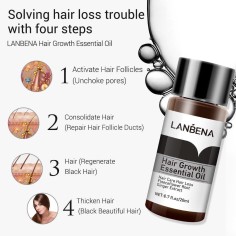 Ulei, Lanbena, Growth Essence, impotriva Caderii Parului, 100% Natural, 20ml 2