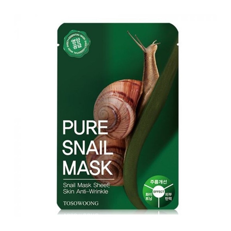 Masca Ingrijire Fata, Tosowoong, Pure Snail Mask, cu Extract de Melc, Efect Puternic Antirid, 23gr