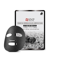 Face Care Mask, SNP, Black Charcoal Mineral, with Activated Carbon, for Smooth Skin, 27ml 2