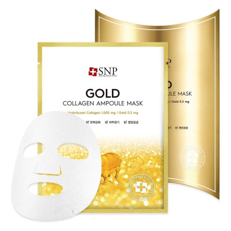 Masca Ingrijire Fata, SNP, Gold Collagen Ampoule, cu Colagen de Aur, Efect Anti-Imbatranire, 27ml
