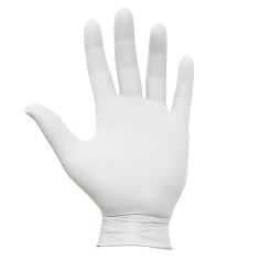 Set of 100x Disposable Gloves, MediTouch, 100% Nitrile, Powder Free, Puncture Resistant, White Color 2