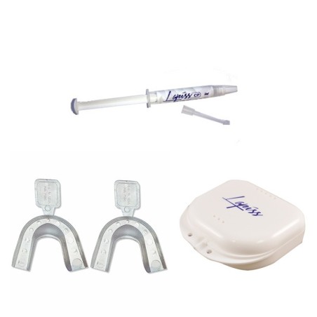 Teeth Whitening Kit, Lapiss, Nano, Mint, 1x Syringe 3ml, 16% Carbamide Peroxide, Box and Molds Included