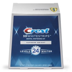 Cutie 21x Plicuri, Benzi Albirea Dintilor, Crest, 3D White, Supreme Bright, Nivel Albire 24, 21 zile