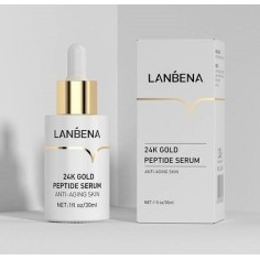 Ser, Lanbena, 24K Gold, cu Peptide de Aur 24K, Anti-Imbatranire, 30ml 2