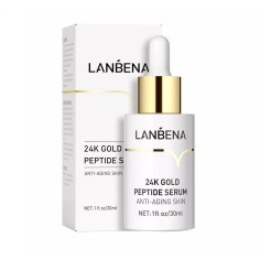Ser, Lanbena, 24K Gold, cu Peptide de Aur 24K, Anti-Imbatranire, 30ml