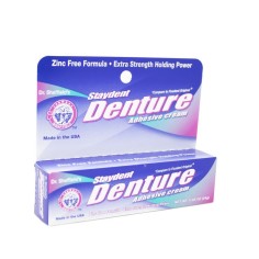 Adhesive Cream, Dr. Sheffield's, Staydent, for Dental Prosthesis, 24 gr