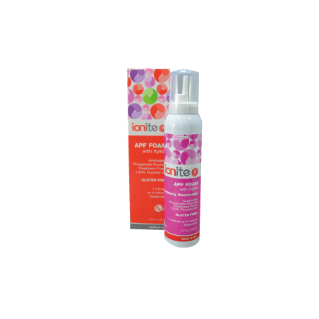 Spuma Fluorizare, Dharma Research, Ionite, Aroma, cu Xylitol si Vitamina E, Fara Gluten, Fluorura de Ioni 1.23%, 130ml