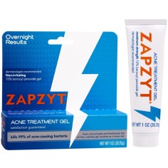 Gel, New Look, Zapzyt, Skin Cleanser, Oil Free, Anti-Acne, 10% Benzoyl Peroxide, 28.35gr