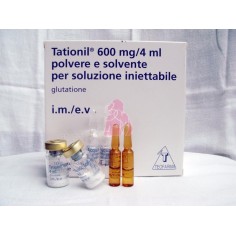 Glutation, Tationil, 600mg/4ml, Antioxidant, 10 fiole pulbere, 10 fiole solvent 2
