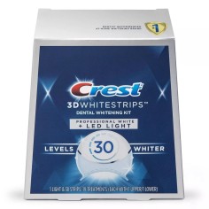 Box of 19 x Envelopes, Teeth Whitening Strips, Crest, 3D White, Professional White + LED, with accelerating UV lamp, 19 days