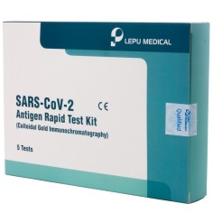 Set 5x Teste Rapide COVID-19, LEPU Medical, Antigen, Recoltare Nazo-Faringiana, Rezultat in 15 min, Pentru Uz Profesional