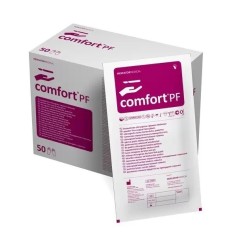 Box of 50x Sterile Surgical Gloves, Mercator Medical, Comfort PF, Single Use, Powder Free, White