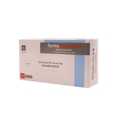 Box of 100x Nitrile Gloves, Farma Gloves, Disposable, Single Use, Powder Free, Blue