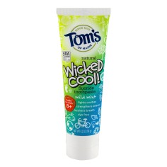 Pasta de Dinti, Tom's of Maine, Wicked Cool, Aroma Menta, Cu Fluor, Copii 8+ ani, 119gr