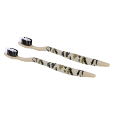 Set Periute de dinti pentru Copii, Plackers, Camo Soft, Peri Moi, Camuflaj Verde, 5-8 Ani, 2 buc 2