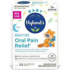Tablete Homeopate, Hyland's Baby, de Noapte, Calmare Dureri Gingivale, Dizolvare Instanta, 0+ Luni, 125 Tablete