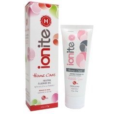 Gel Fluorizare, Ionite, Aroma Bubble Gum, cu Xylitol si Vitamina E, Fara Gluten, Fluorura de Sodiu Neutra 1.1%, Tub 122gr