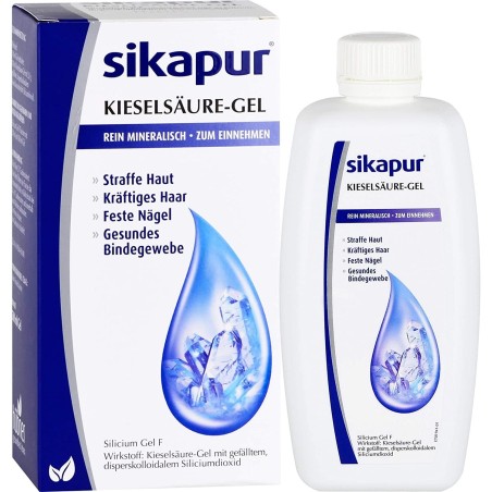 Gel Mineral din Silica, Sikapur, Acid Silicilic pentru Ingestie Orala, pentru Par, Piele si Unghii Sanatoase, 500ml
