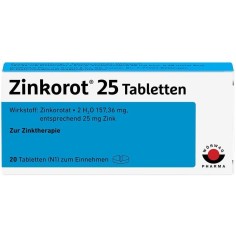 Supliment Alimentar, Zinkorot 25mg, Zinc, Intareste Sistemul Imunitar si Trateaza Acneea, 20 tablete