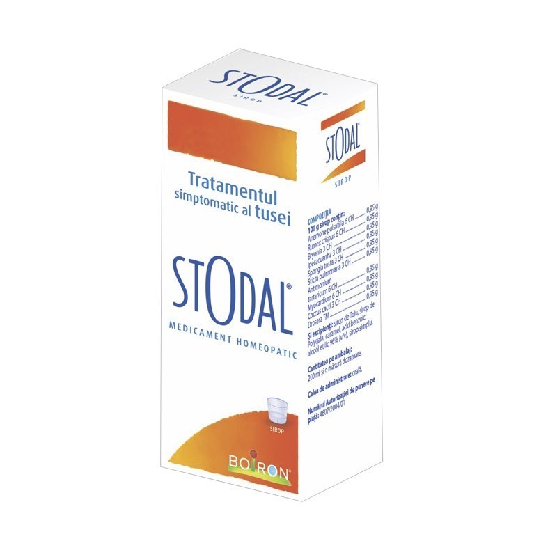 Sirop Homeopatic, Boiron, Stodal, Tratament Impotriva Tusei si Racelii, 200ml