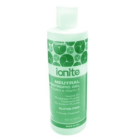 Gel Fluorizare, Ionite, cu Xylitol si Vitamina E, Fara Gluten, PH Neutru, Fluorura de Sodiu 2%, 500ml, Aroma Menta