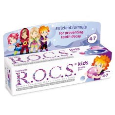 Pasta de Dinti, R.O.C.S., Kids, Aroma Bubble Gum, Copii 3-7 ani, 45gr
