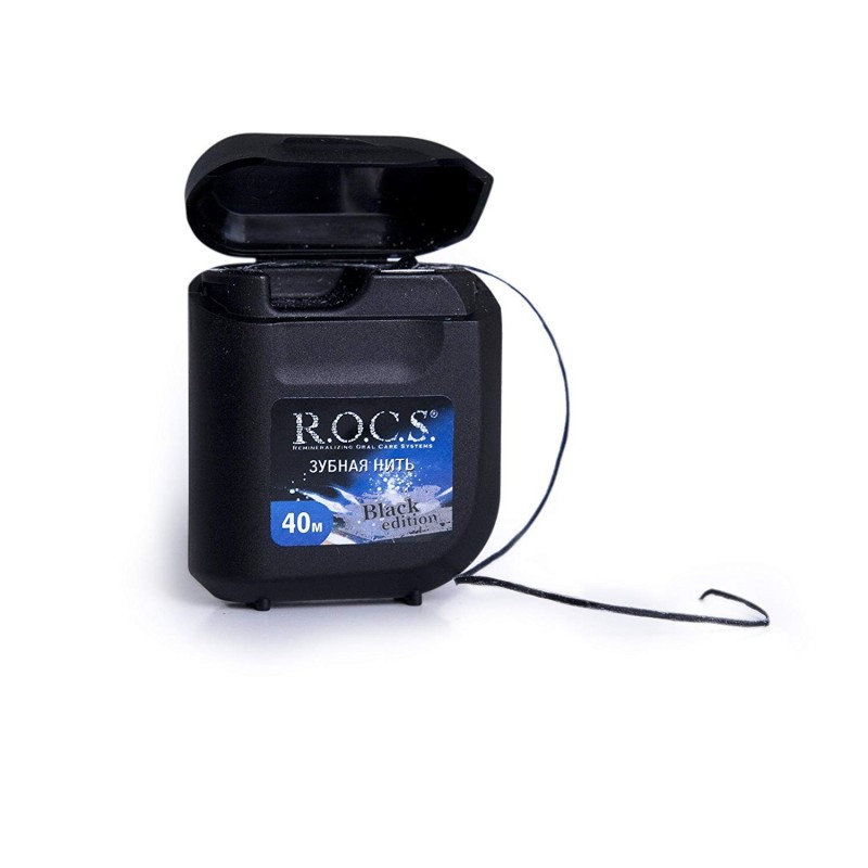 Ata Dentara, R.O.C.S.,Black Edition, fara fluor, latime variabila, lungime 40m
