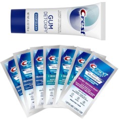 Teeth Whitening Strips, Crest Whitestrips 3D Super Bundle, 30 day treatment, paste included