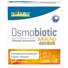 Supliment Alimentar pentru Copii, Boiron, Osmobiotic, Immuno, cu Tulpini Microbiotice si Vitamina D, 30 plicuri