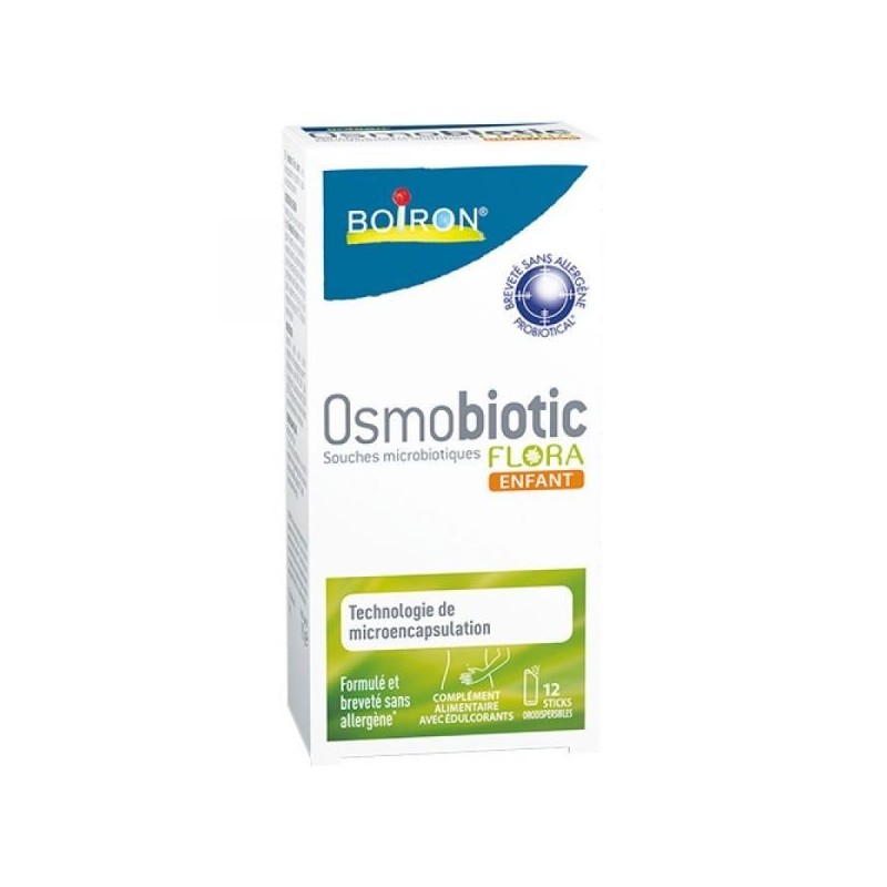 Supliment Alimentar pentru Copii, Boiron, Osmobiotic, Flora, cu Tulpini Osmobiotice, 12 plicuri