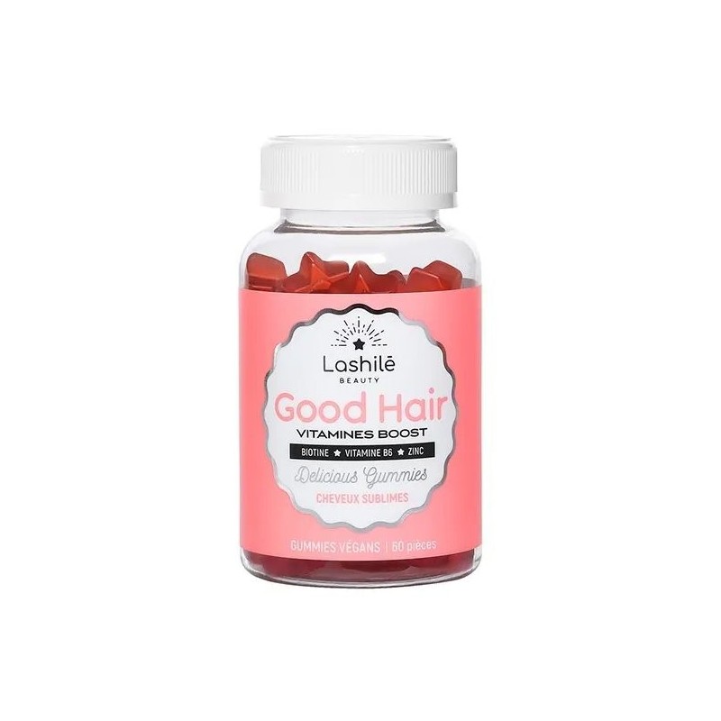 Supliment Alimentar, LASHILE BEAUTY, cu Biotina, Vitamina B5 si Zinc, Cresterea Parului, 60 jeleuri