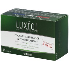 Supliment Alimentar, Luxeol, Pousse Croissance & Fortification, pentru Cresterea Parului, pentru 3 Luni, 90 capsule