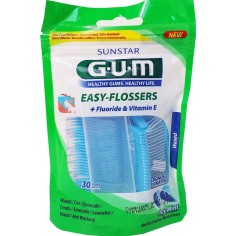 Set Ata Dentara, GUM, Easy Flossers, Tip Scobitoare, Cerata cu Alunecare Usoara, Fibra Rezistenta, 30 buc
